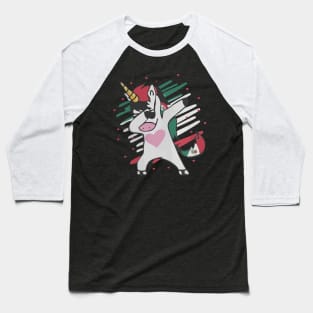 Dabbing unicorn Mexico Baseball T-Shirt